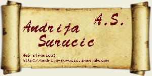 Andrija Suručić vizit kartica